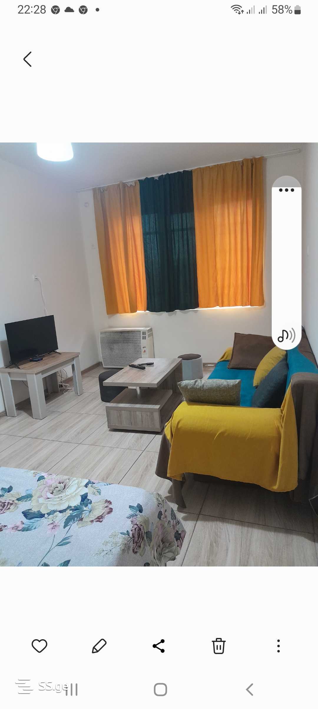 1 Room Flat Daily Rent. Rustavi view 2