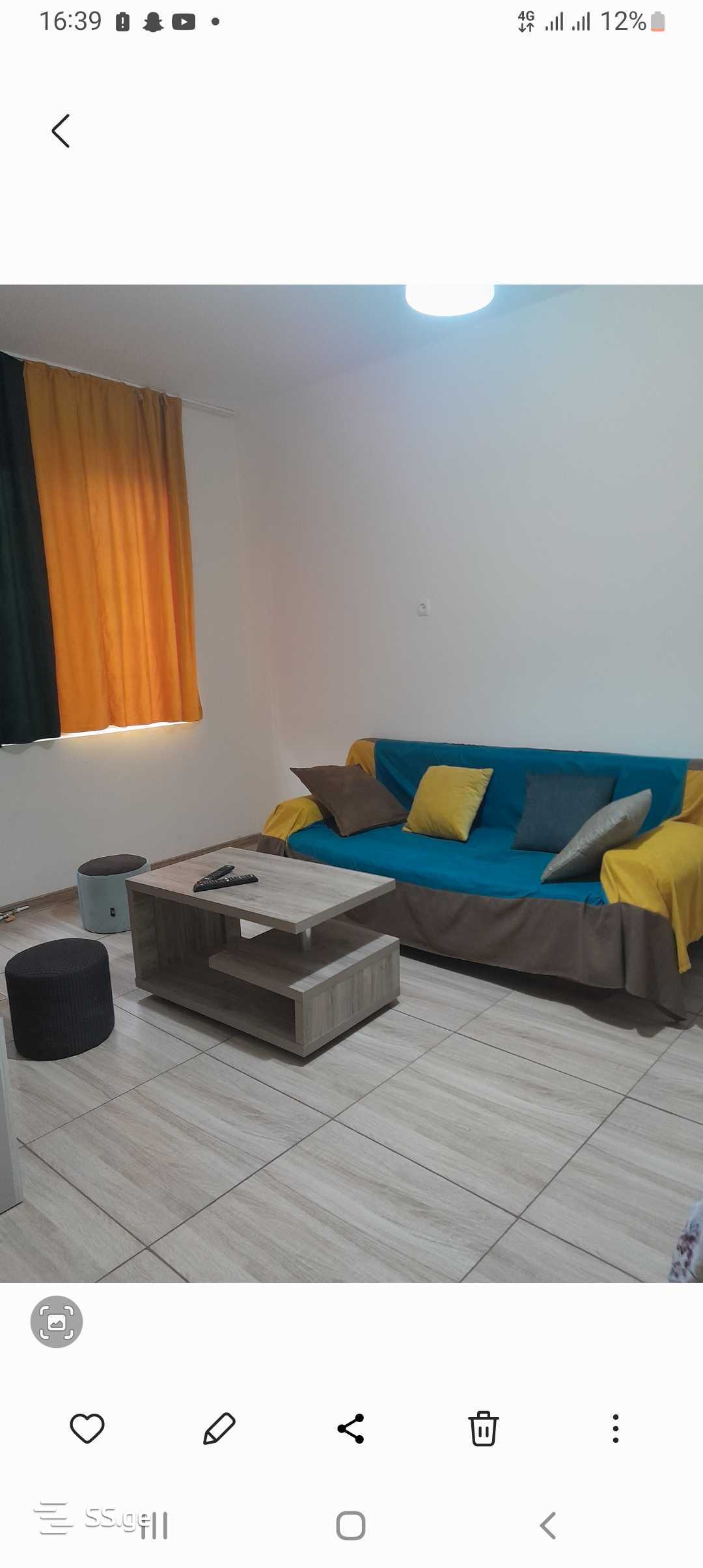 1 Room Flat Daily Rent. Rustavi view 1