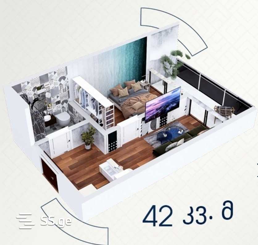 2 Room Flat For Sale view 1