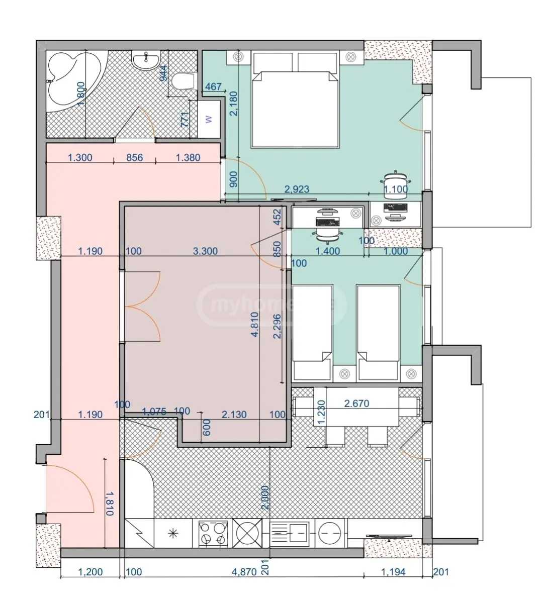 4 Room Flat For Rent. Nadzaladevi view 6