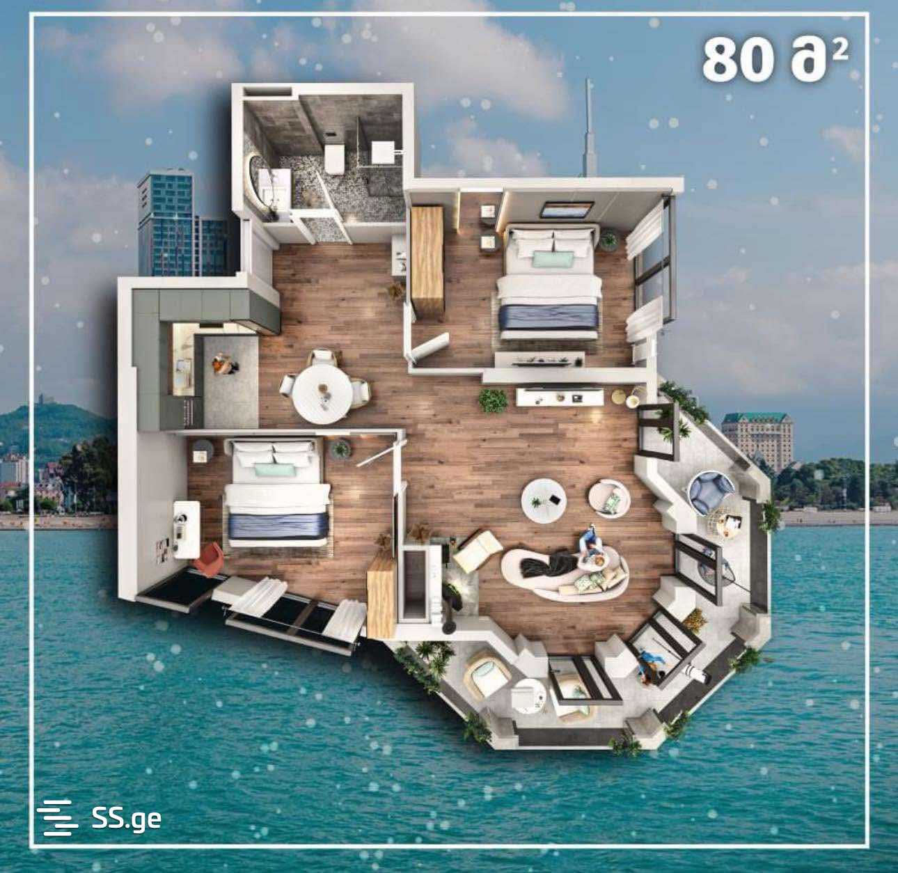 3 Room Flat For Sale view 1