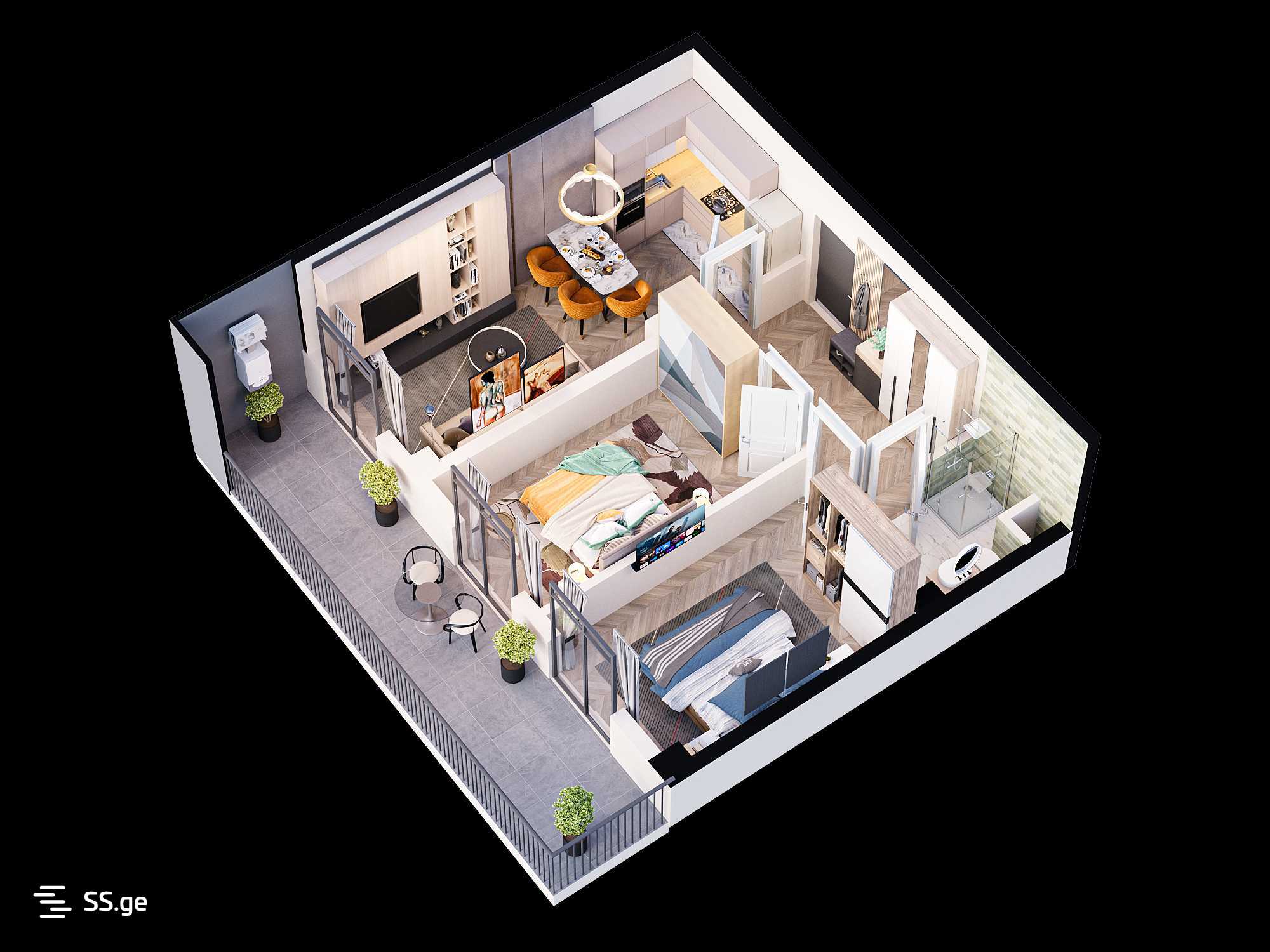 3 room Flat For Sale. Didi digomi - Vista 4