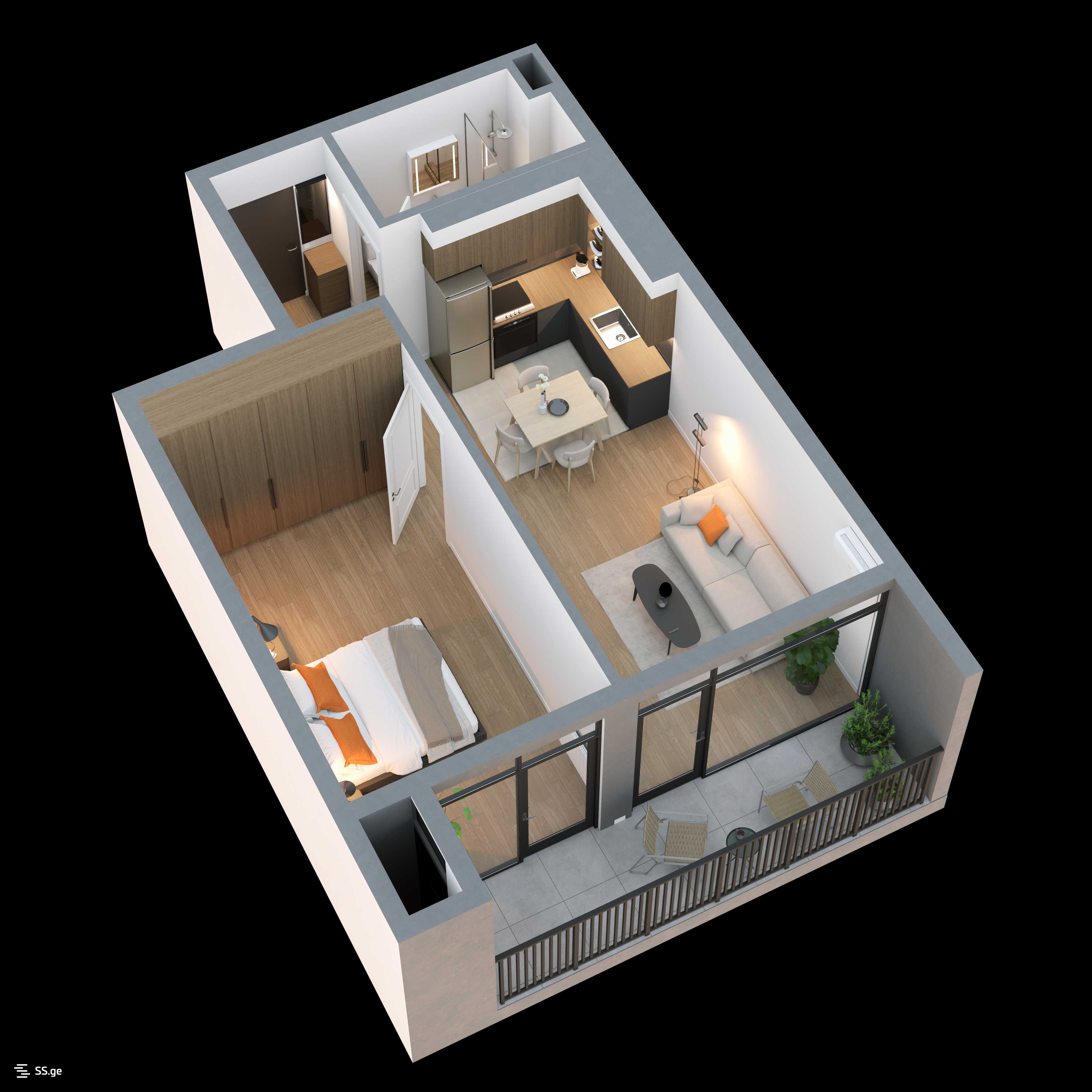 2 Room Flat For Sale view 1