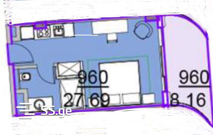 Продажа 1-комната Квартира view 1