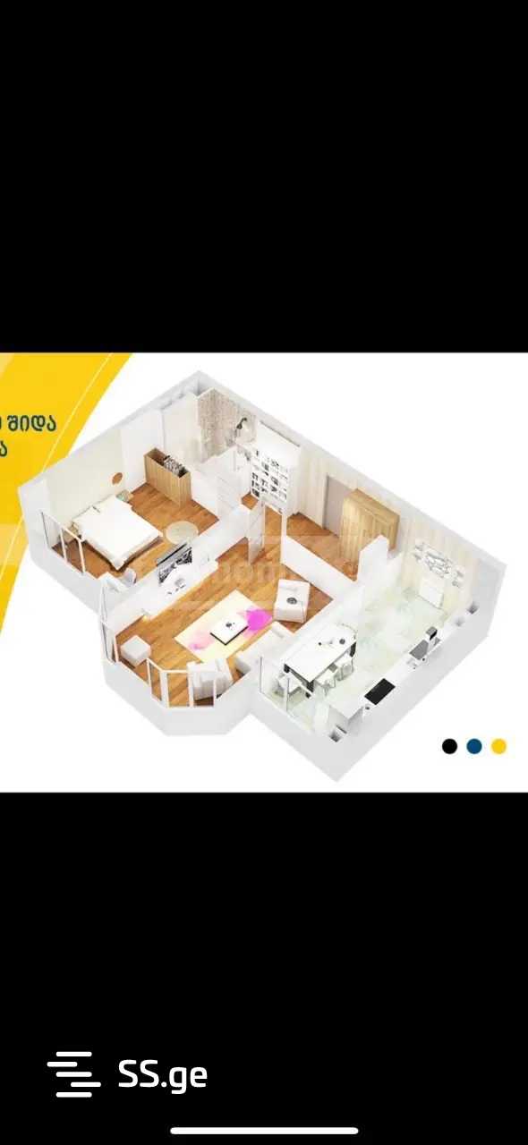 3 Room Flat For Rent. Isani view 5