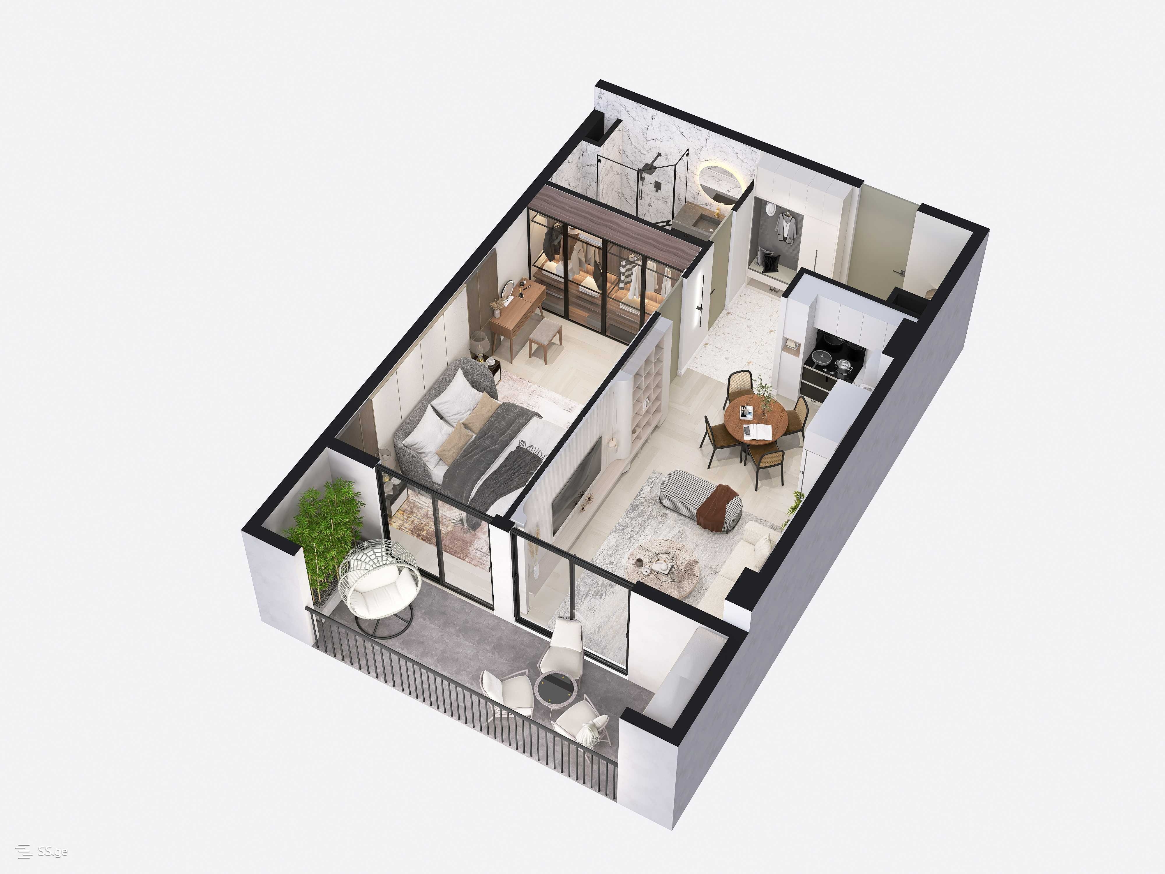 2 room Flat For Sale. Saburtalo - Ansicht 4