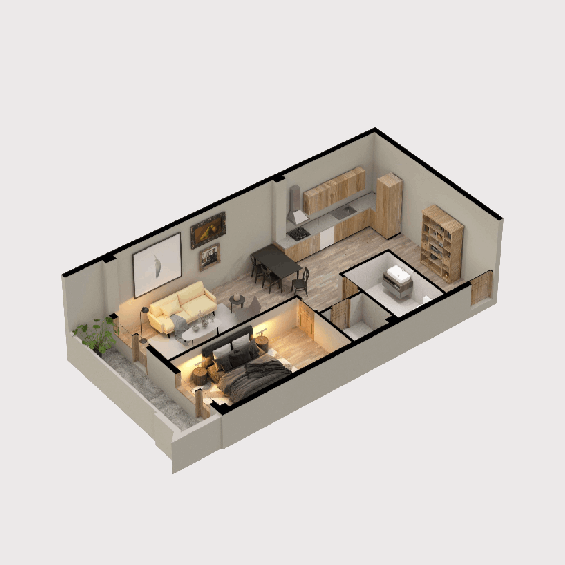 2 Room Flat For Sale view 1