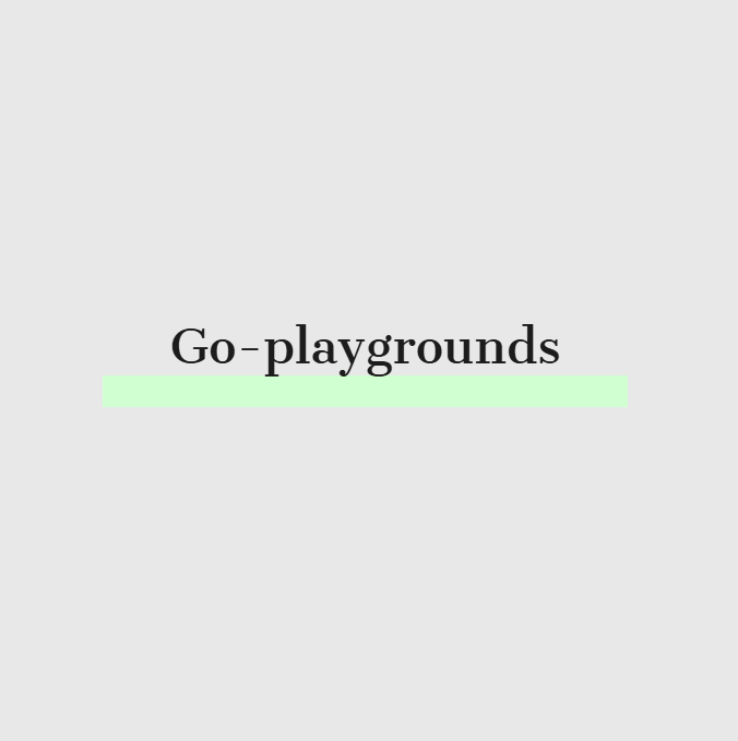 Go-Playgrounds
