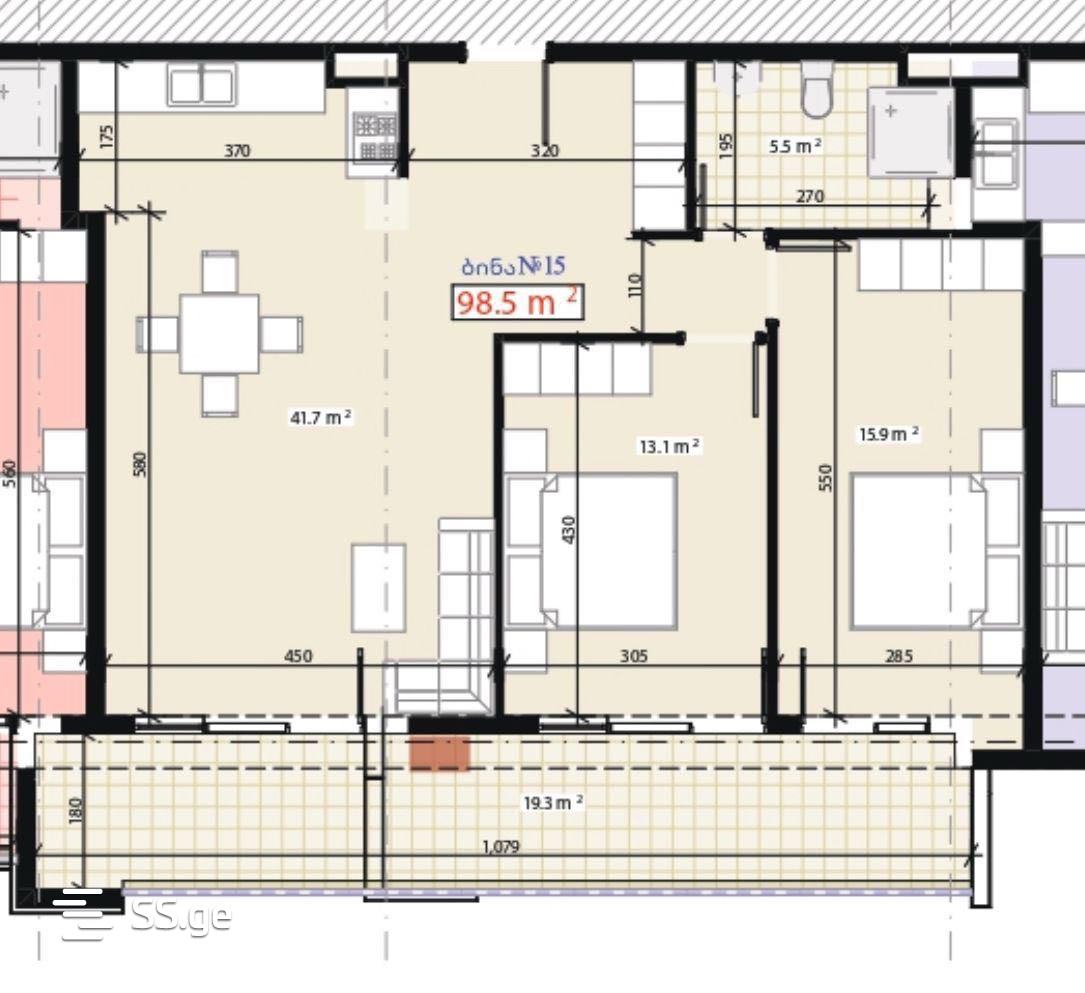 3 room Flat For Sale. Ortachala - Vista 4
