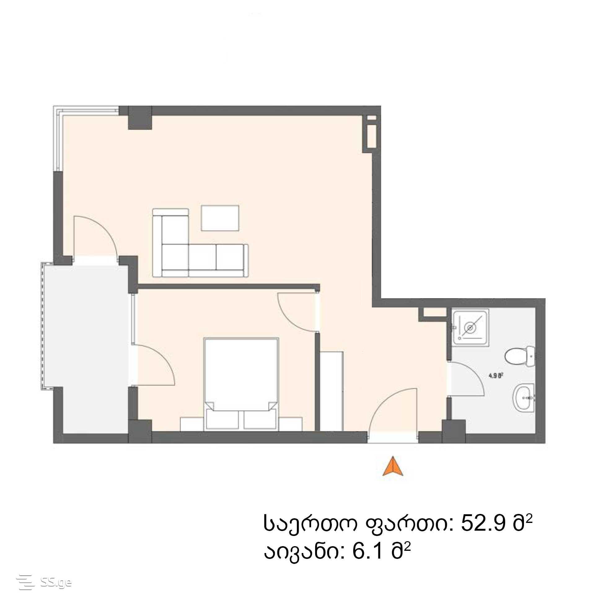 2 room Flat For Sale. Ortachala - Widok 2