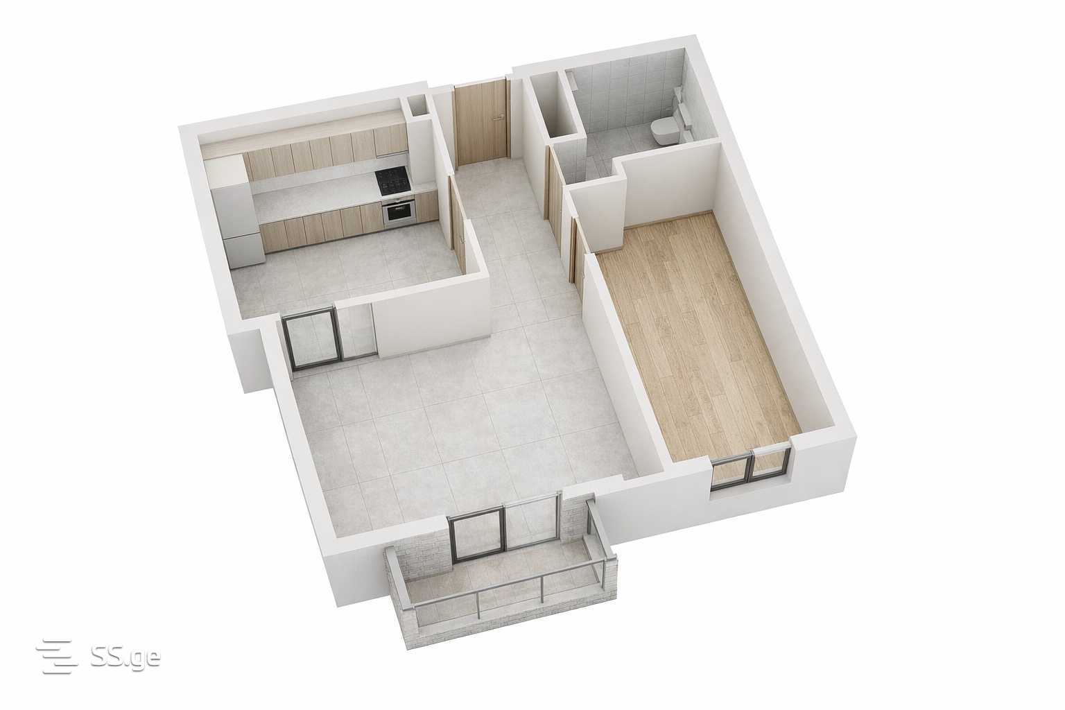 For Sale 2 Room Apartment Kutaisshi view 9