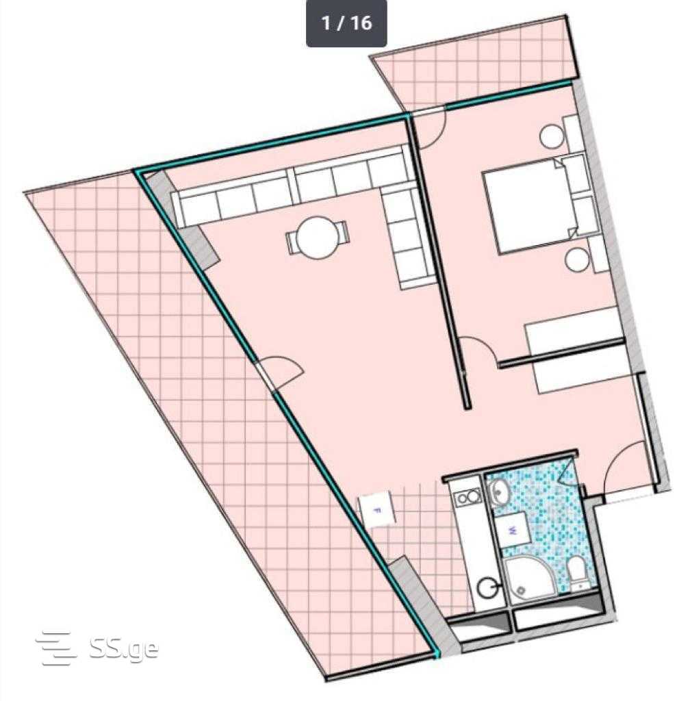 Продажа 2-комната Квартира view 6