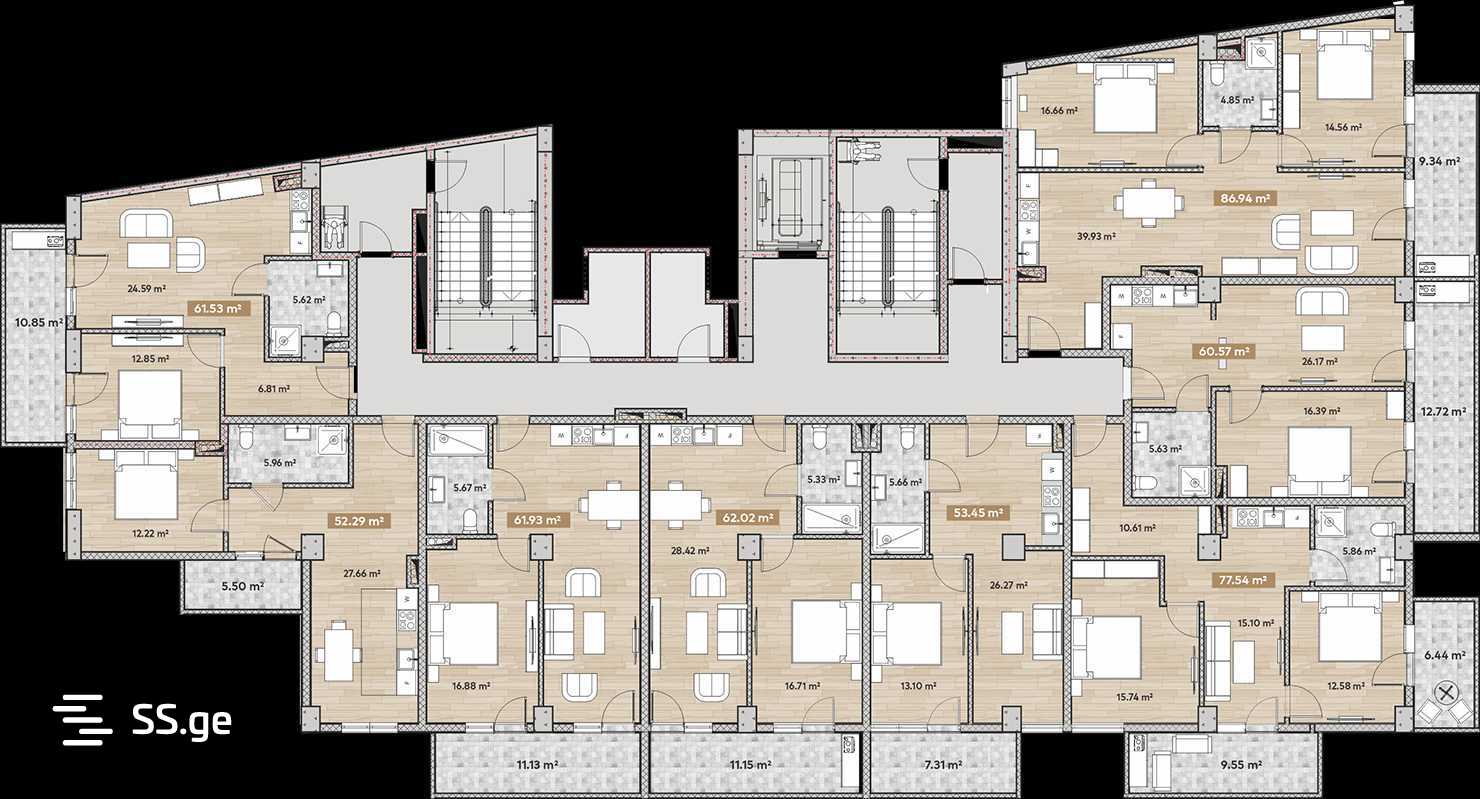 2 room Flat For Sale. Vazisubani – pohled 4