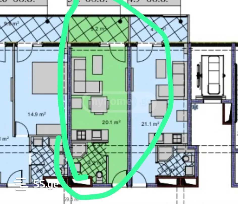 1 Room Flat For Sale, 3 of 3
