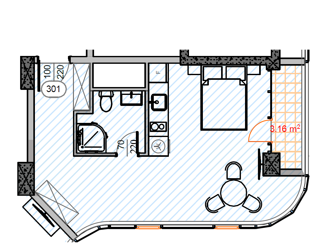 1 Room Flat For Sale view 1