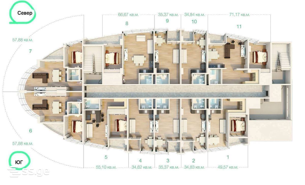 Продажа 1-комната Квартира view 2