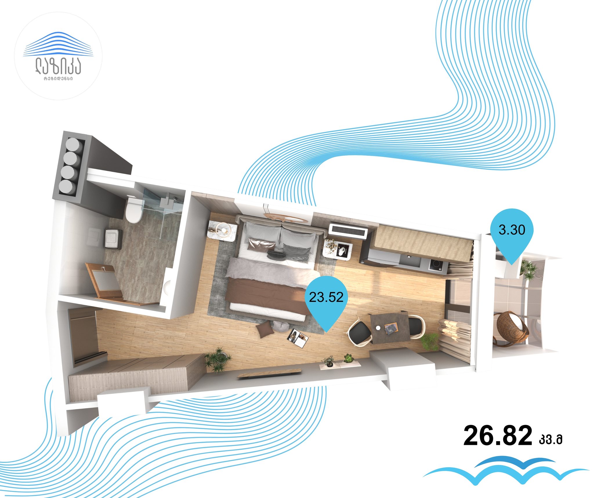 Продажа 1-комната Квартира view 1