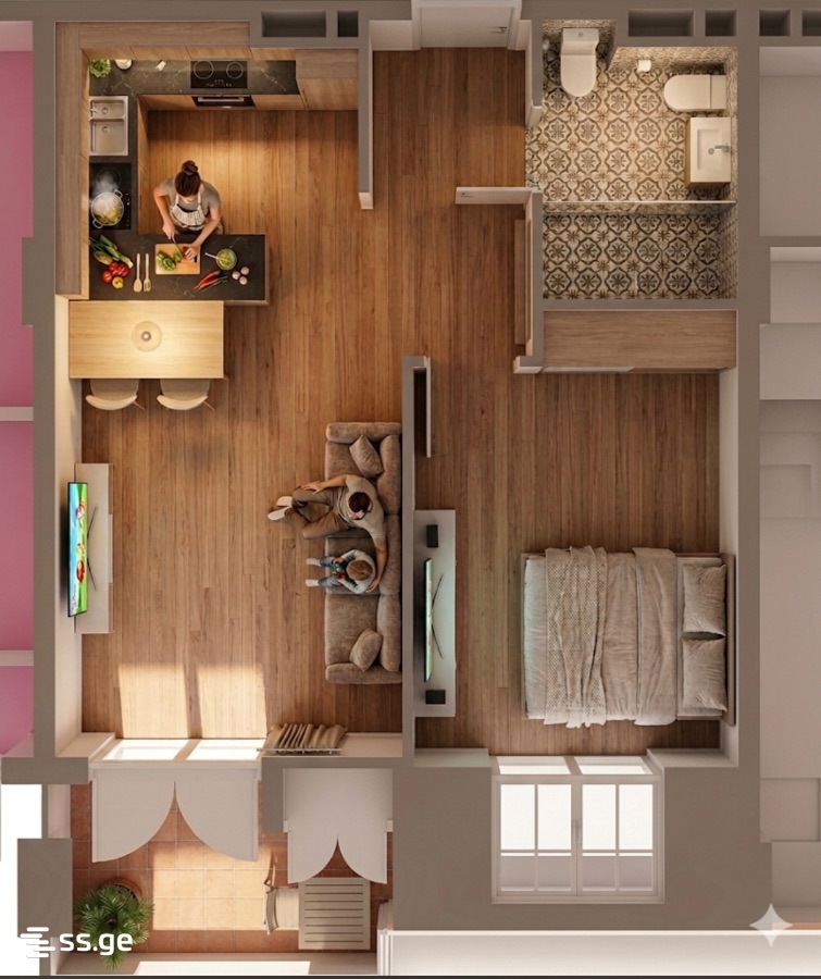 2 room Flat For Sale. Vashlijvari - Ansicht 4