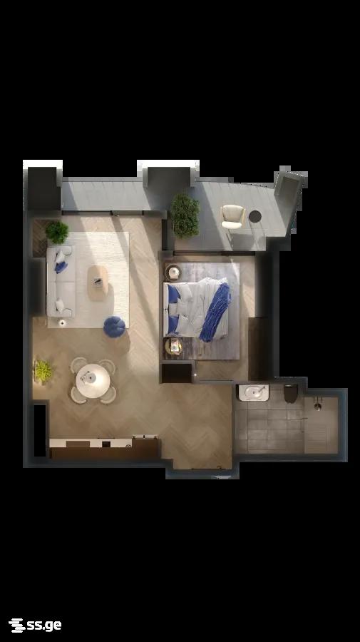 2 room Flat For Sale. Ortachala, Tbilisi