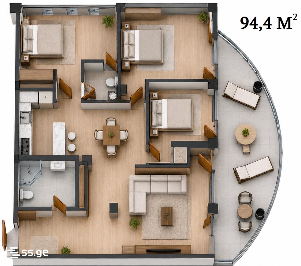 4 Room Flat For Sale view 1
