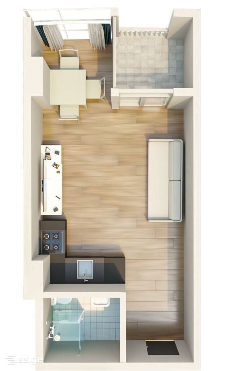 1 Room Flat For Sale view 2