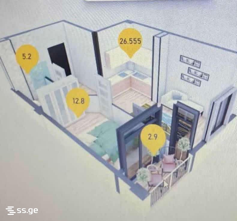 2 Room Flat For Sale view 3