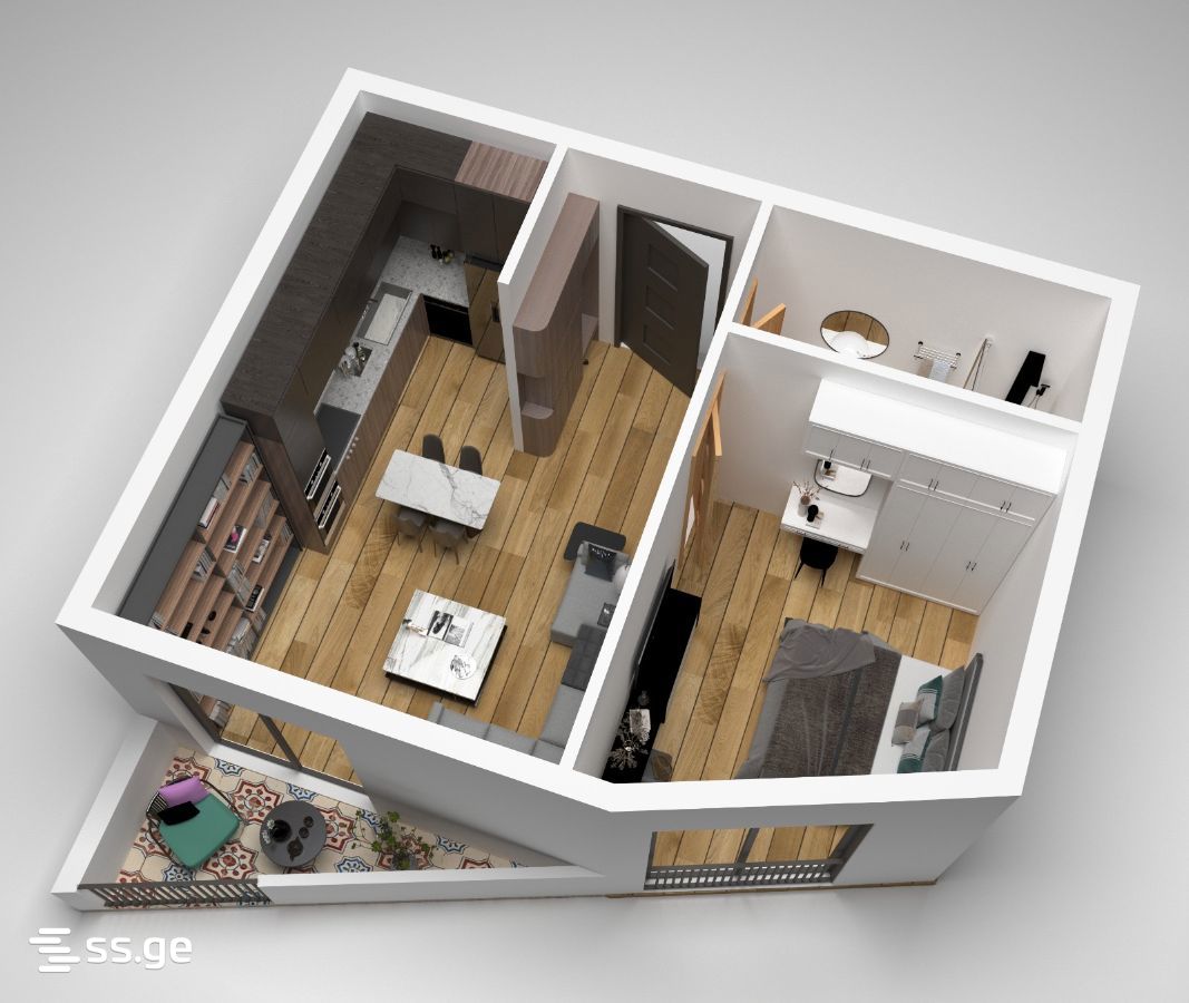 2 room Flat For Sale. Varketili, Tbilisi