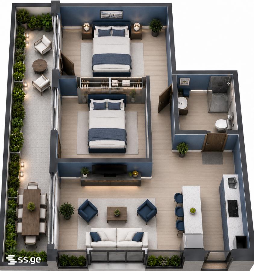 3 room Flat For Sale. Gldani - Widok 5