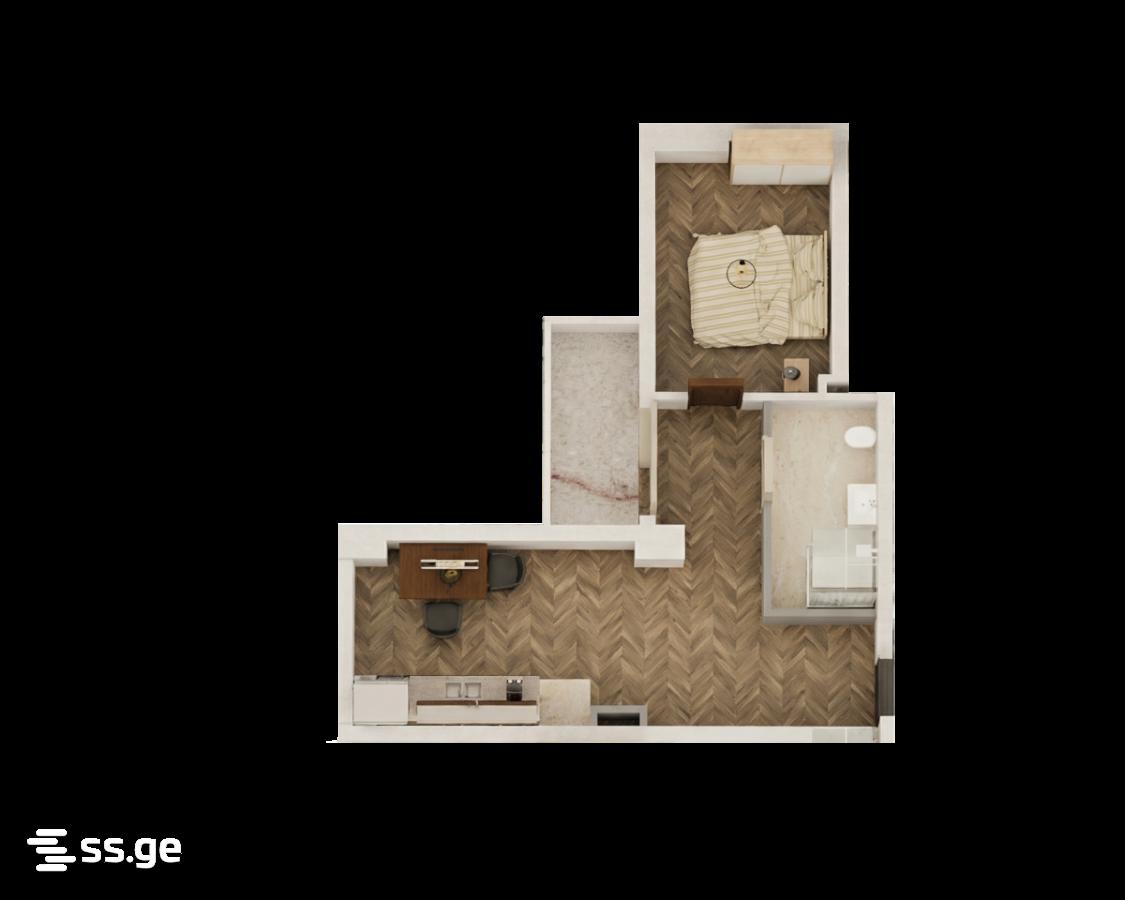 2 room Flat For Sale. Vazisubani – pohled 6