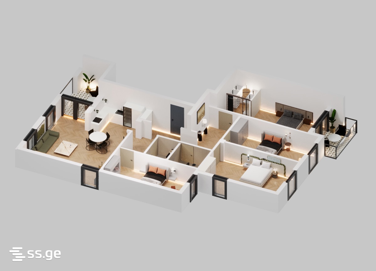 5 room Flat For Sale. Didi digomi - Bild 2