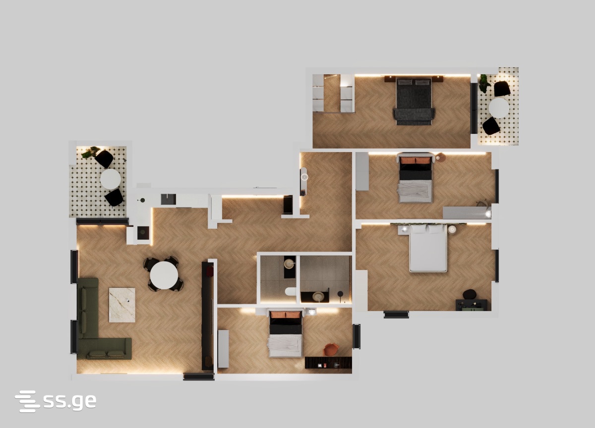 5 room Flat For Sale. Didi digomi - Bild 3