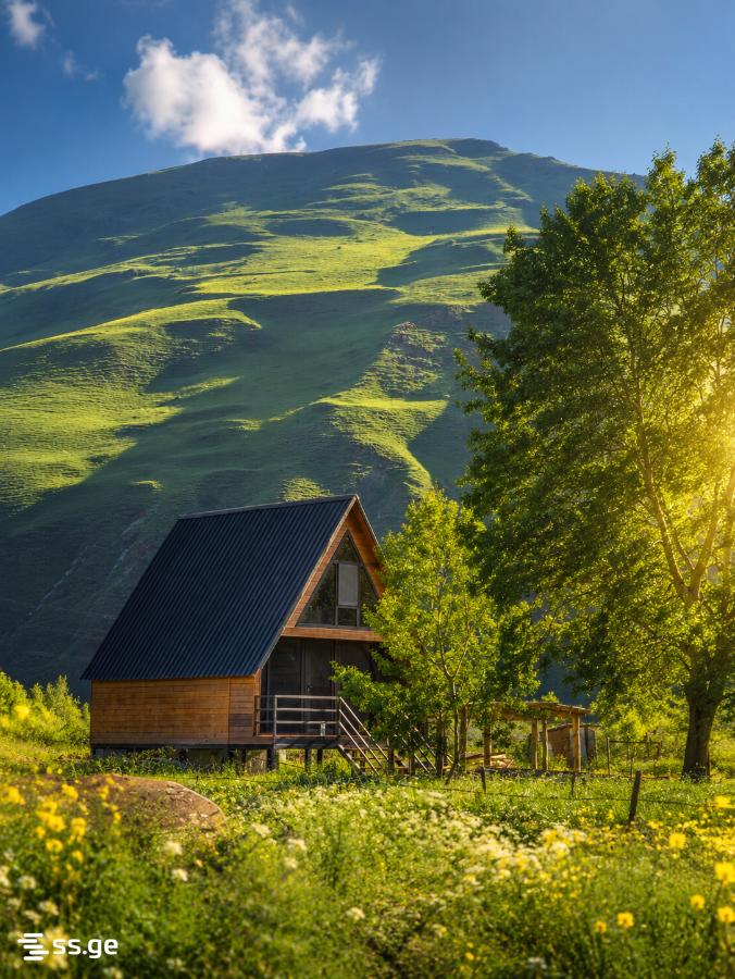 2 Room Summer Cottage Daily Rent. Kazbegi view 11