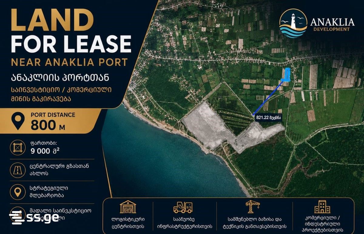 Land For Rent. Anaklia view 1