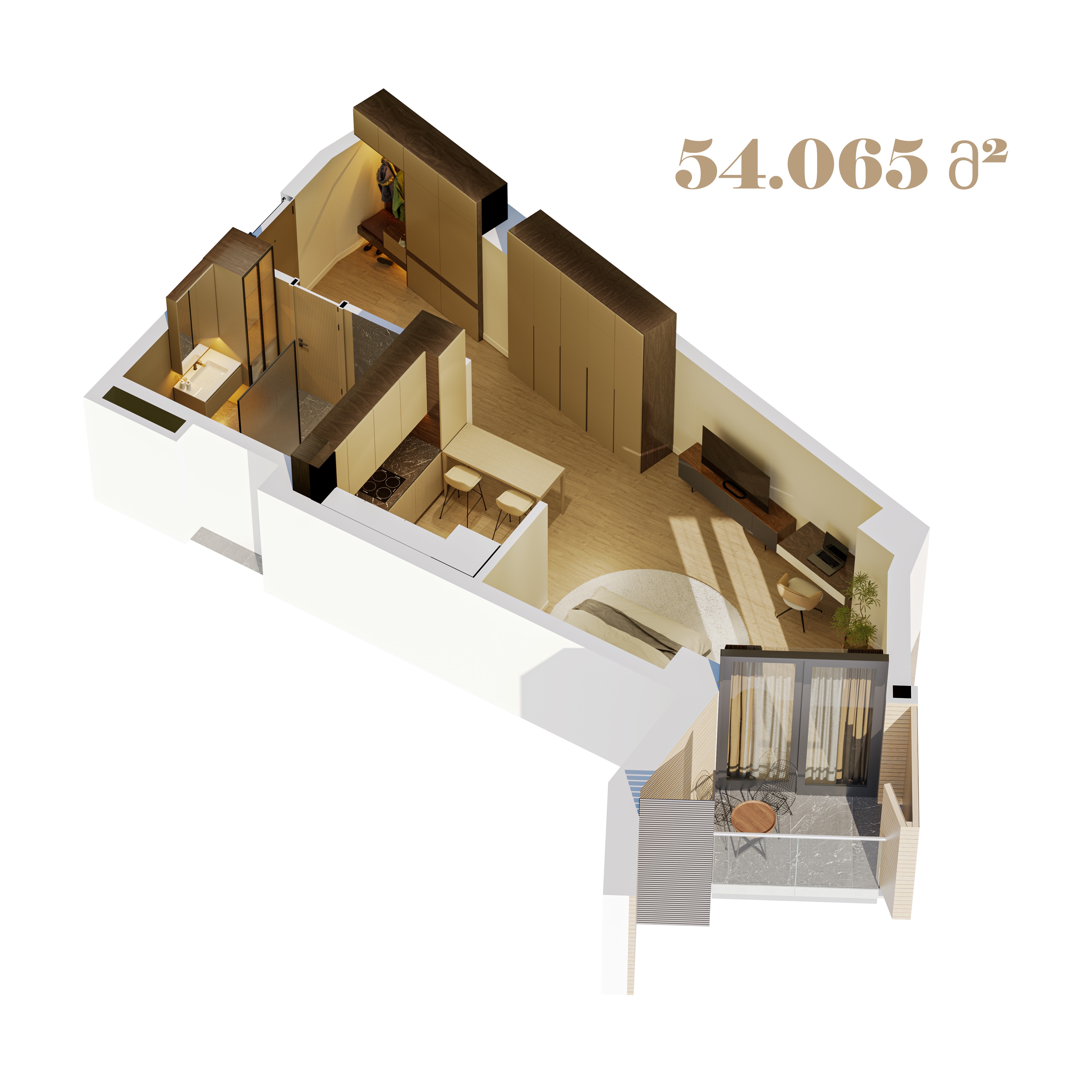 2 Room Flat For Sale view 1
