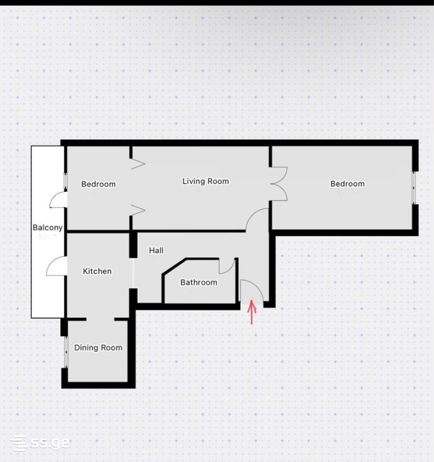 3 room Flat For Sale. Districts of Vazha-Pshavela - Mehr