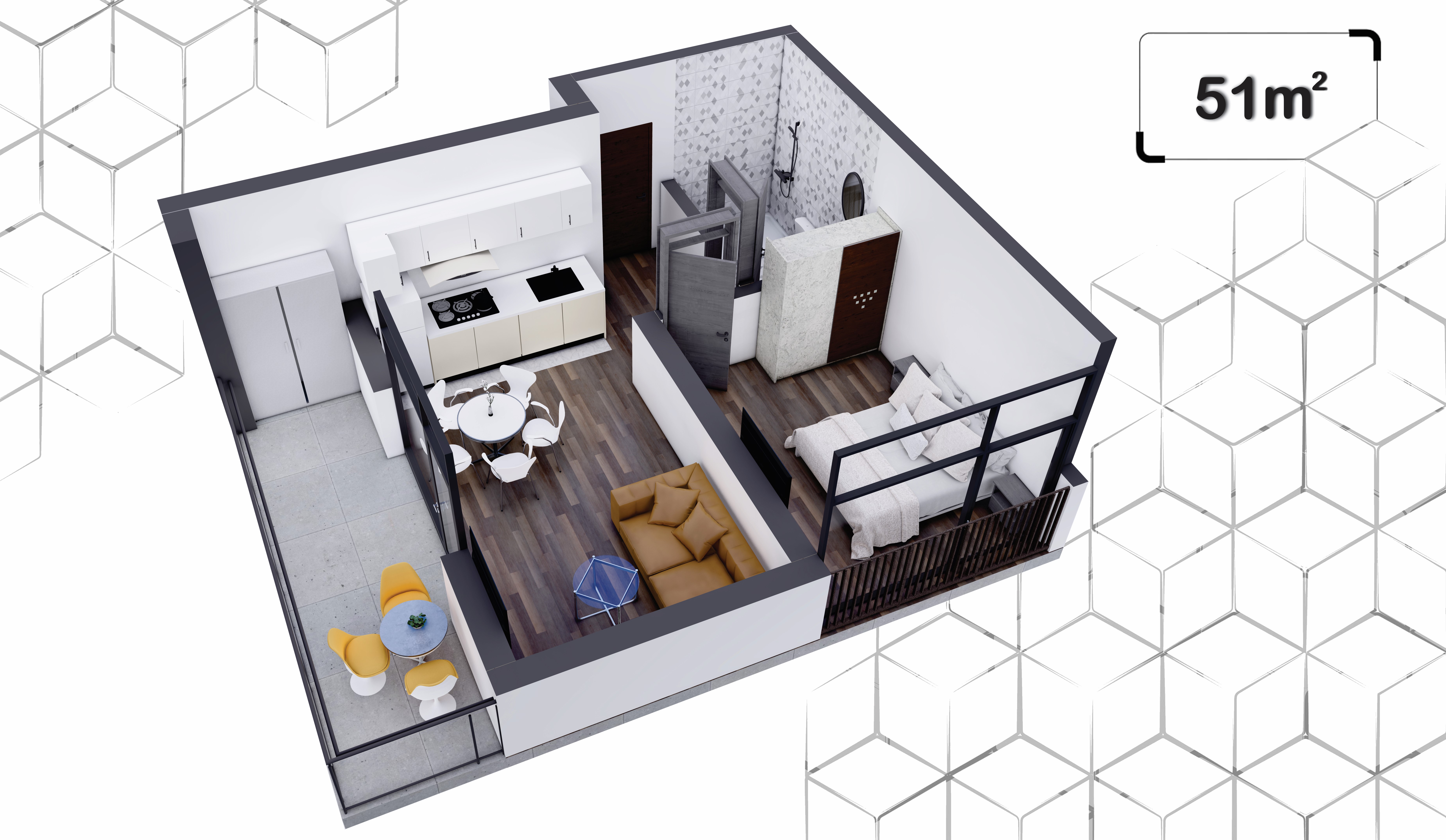 2 Room Flat For Sale view 1