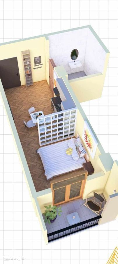 1 Room Flat For Sale view 1