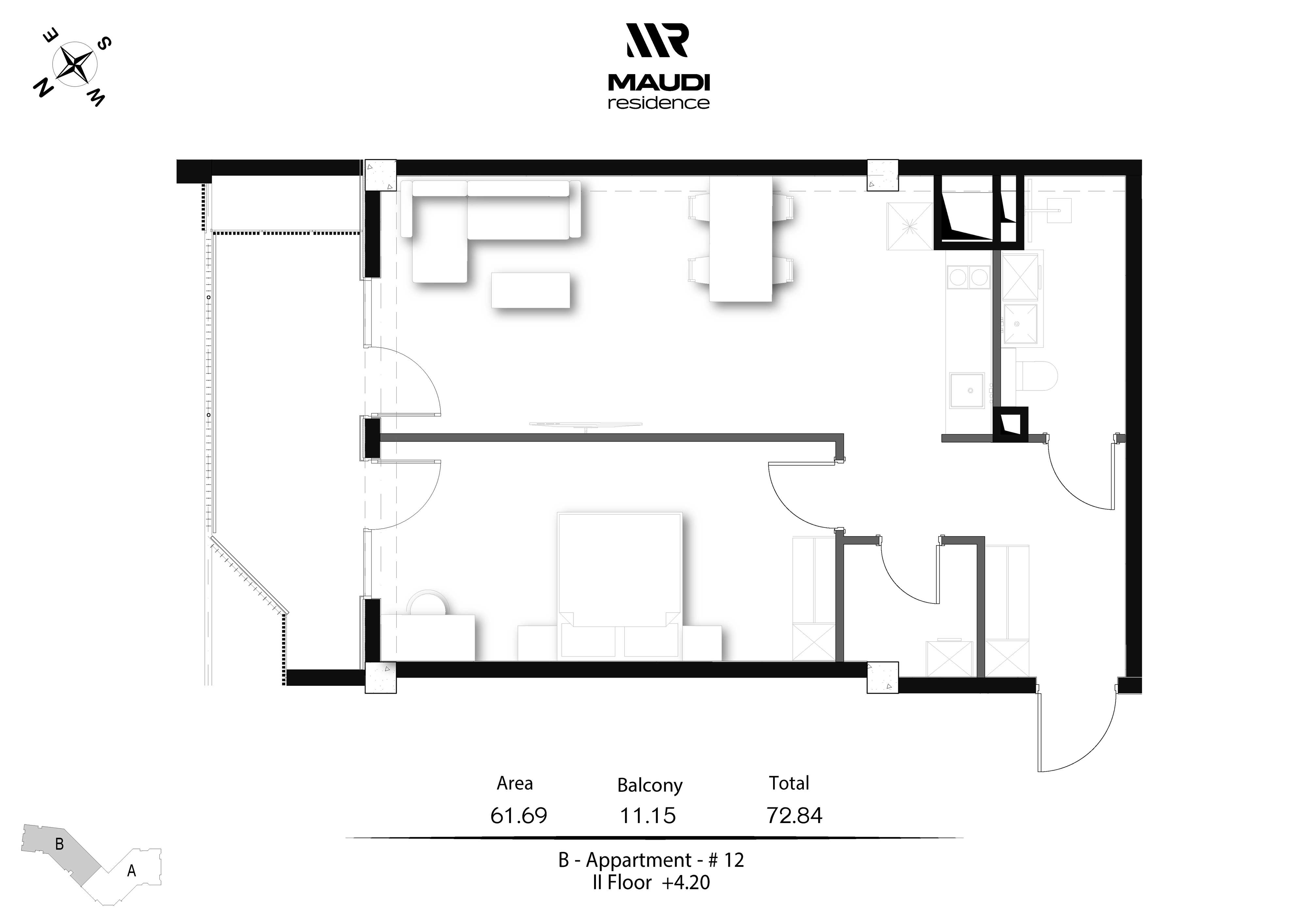 2 Room Flat For Sale view 2