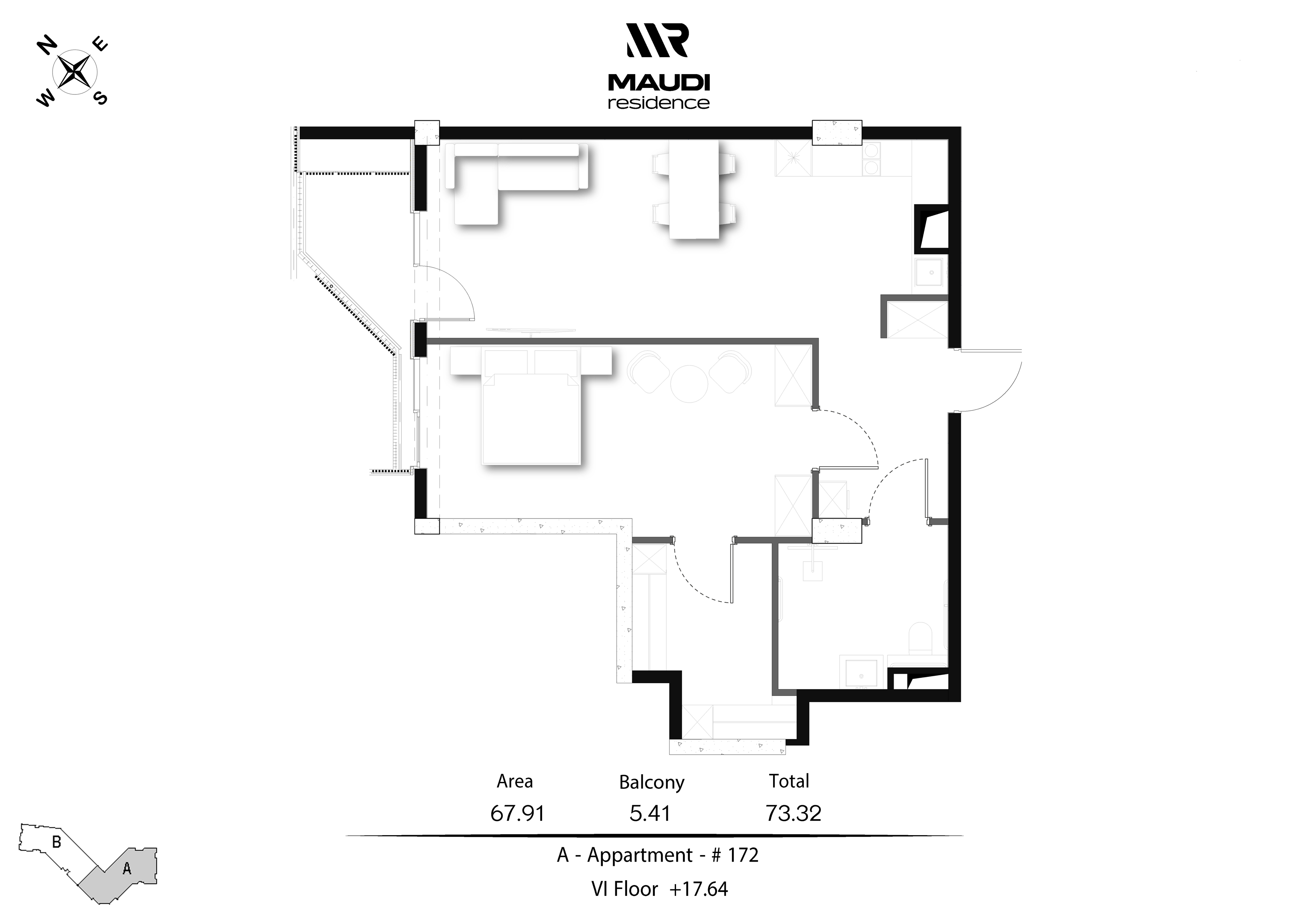 2 Room Flat For Sale view 1