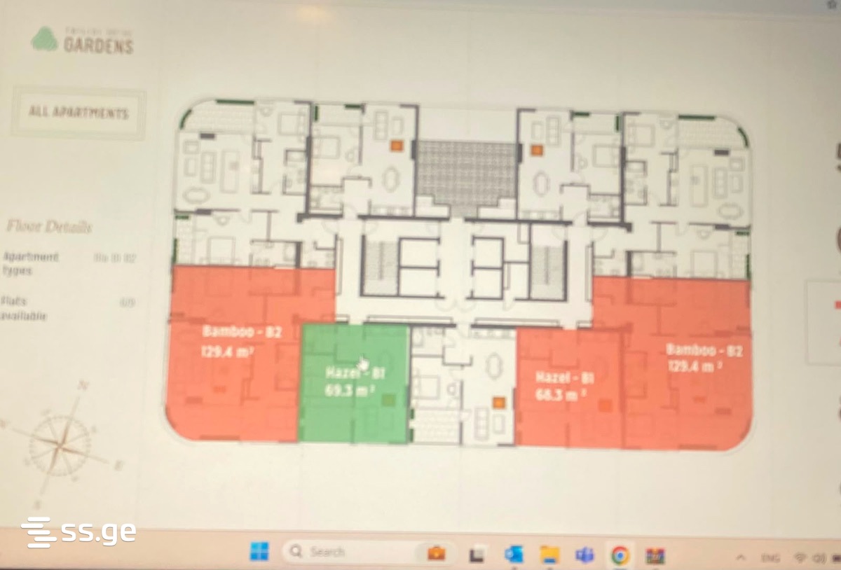 2 room Flat For Sale. Saburtalo - Widok 3