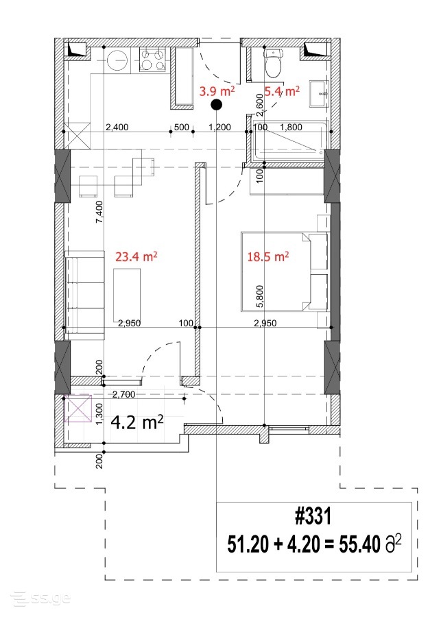 2 room Flat For Sale. Didi digomi - Vista 2