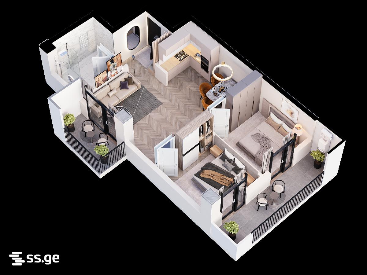 3 room Flat For Sale. Gldani - Vista 2