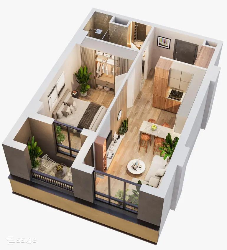 2 Room Flat For Sale view 1