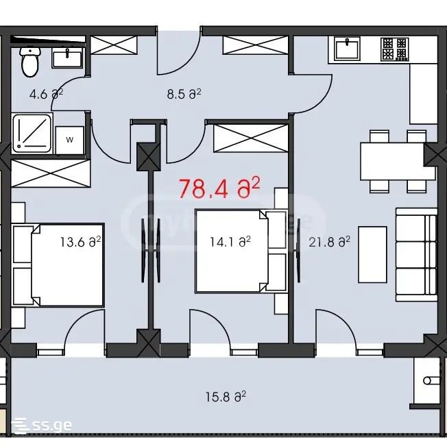 3 Room Flat For Sale view 7