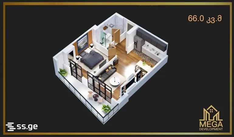 2 Room Flat For Sale view 1