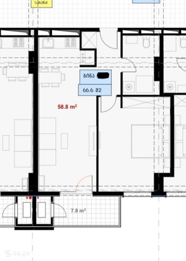 2 Room Flat For Sale view 2