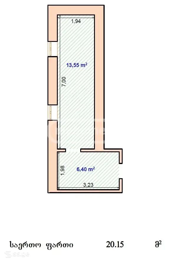 1 Room Flat For Sale view 1
