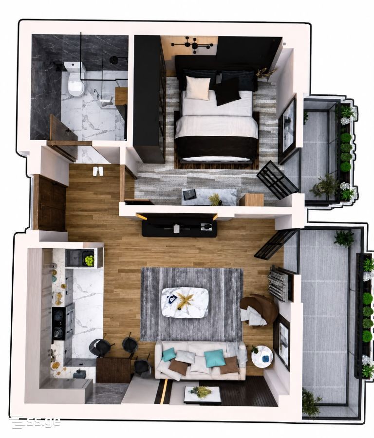 2 Room Flat For Sale view 1