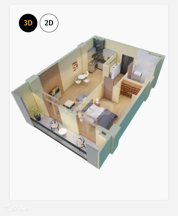 2 Room Flat For Sale view 4