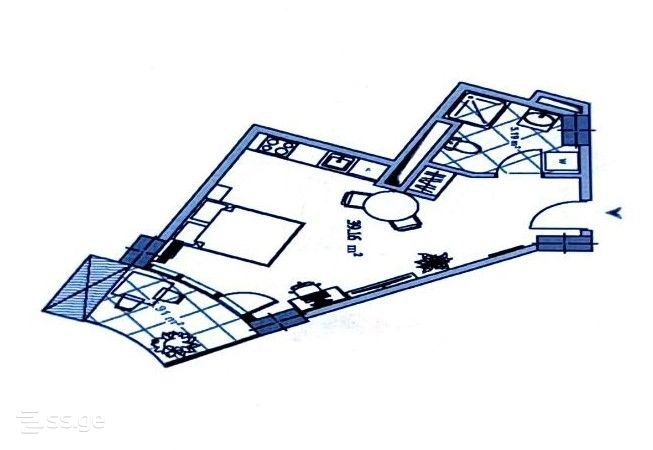 1 room Flat For Sale. Isani - Ansicht 5